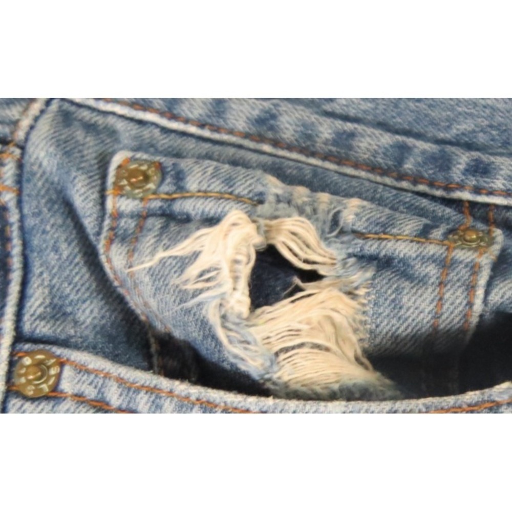 VTG Y2K Levis 527 Low Boot Cut Jeans Men 36x34 Blue Denim Distressed Faded Pants - Picture 8 of 13